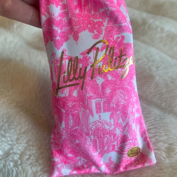 Lilly Pulitzer Blue Sunglasses with Pink and Gold Case - Picture 5 of 5